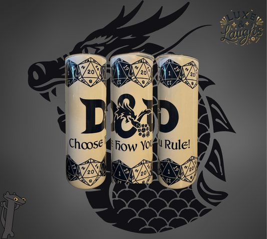 D&D w/ Dice Tumbler 20oz